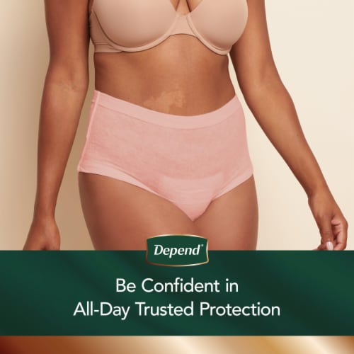 Depend Silhouette Adult Incontinence & Postpartum Bladder Leak Underwear for Women Perspective: left