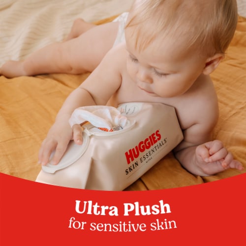 Huggies Skin Essentials Hypoallergenic Baby Wipes Perspective: left