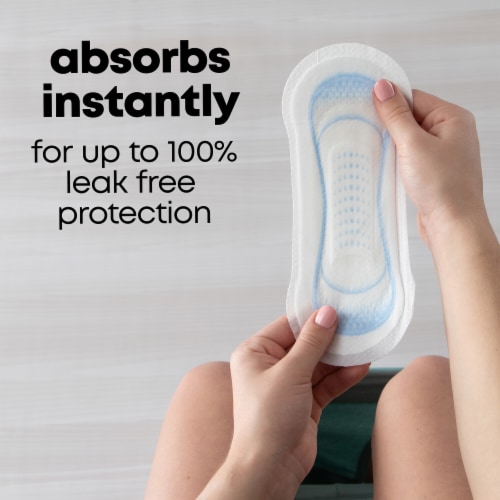 U by Kotex Clean & Secure Ultra Thin Pads with Wings, Heavy Absorbency Perspective: left