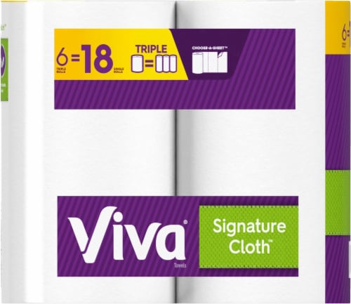 Viva® Signature Cloth™ Choose-A-Sheet™ Paper Towel Triple Rolls Perspective: left