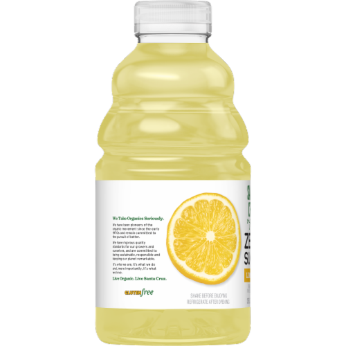 Santa Cruz Organic Zero Sugar Lemonade Perspective: left