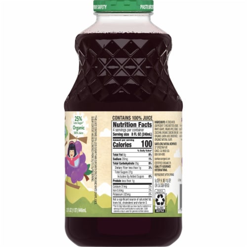 Santa Cruz Organic Sensible Sippers 100% Grape Juice for Kids Perspective: left