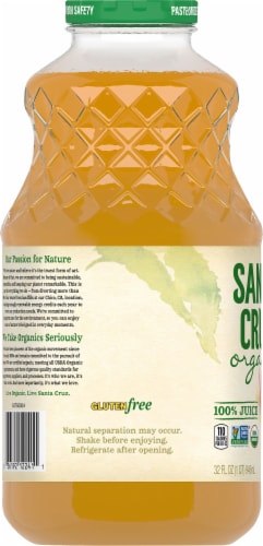 Santa Cruz Organic Apple Juice Perspective: left
