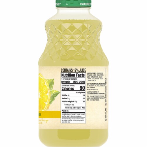 Santa Cruz Organic Lemonade Perspective: left