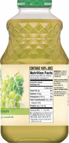 Santa Cruz Organic White Grape Juice Perspective: left