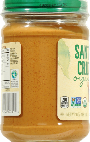 Santa Cruz Organic Dark Roasted Creamy Peanut Butter Perspective: left