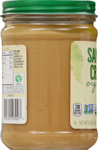 Santa Cruz Organic Light Roasted Creamy Peanut Butter Perspective: left