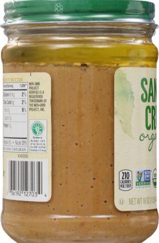 Santa Cruz Organic Crunchy Light Roasted Peanut Butter Perspective: left