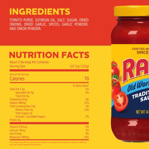 Ragu Old World Style Traditional Pasta Sauce Perspective: left
