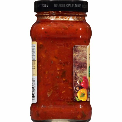 Bertolli® Rustic Cut™ Sweet Peppers and Portobello Mushrooms Pasta Sauce Perspective: left