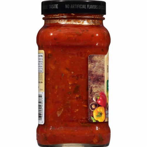 Bertolli® Rustic Cut™ Sweet Peppers and Portobello Mushrooms Pasta Sauce Perspective: left