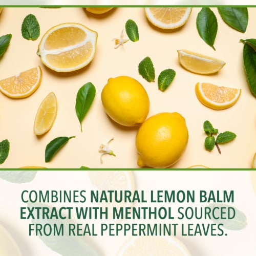 Ricola Oral Anesthetic Throat Drops and Sore Throat Relief Sugar Free Lemon Mint Perspective: left