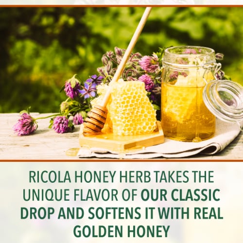Ricola Honey Herb Soothing Cough Drops - Throat Relief & Cough Suppressant Perspective: left