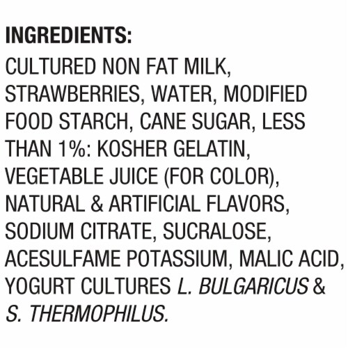 Light + Fit Nonfat Gluten-Free Strawberry Yogurt Tub Perspective: left