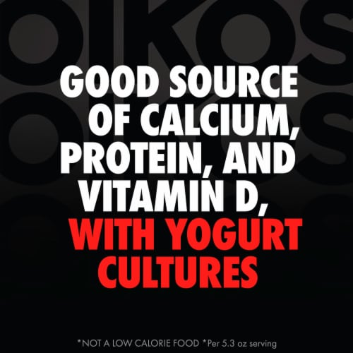 Oikos® Triple Zero Strawberry Nonfat Greek Yogurt Perspective: left