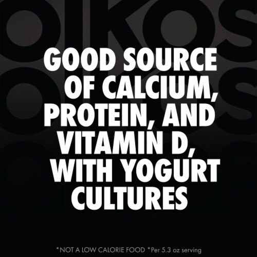 Oikos® Triple Zero Peach Nonfat Greek Yogurt Perspective: left