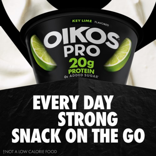 Oikos Pro Key Lime Yogurt-Cultured Ultra-Filtered Milk Product Cup Perspective: left