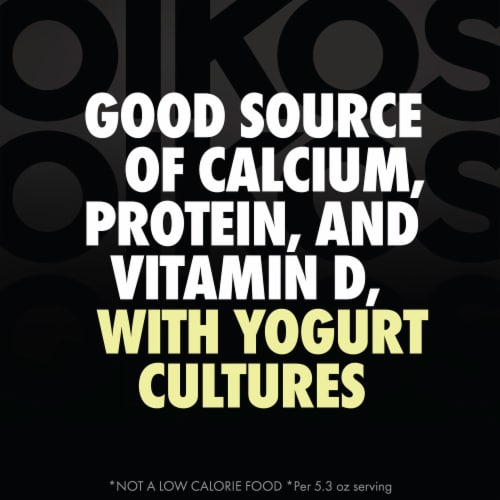 Oikos Triple Zero Vanilla Protein Nonfat Greek Yogurt Cups Perspective: left
