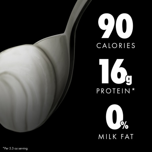 Oikos® Plain Blended Greek Yogurt Cup Perspective: left