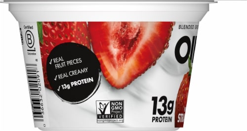 Oikos® Strawberry Blended Greek Yogurt Perspective: left