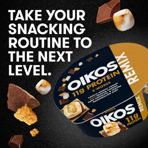 Oikos Mixin' S'mores Vanilla Yogurt Cup Perspective: left