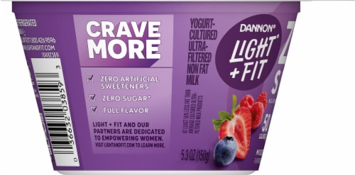 Dannon® Light & Fit® Zero Sugar Mixed Berry Yogurt, 5.3 oz - Baker's