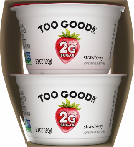 Two Good® Low Fat Strawberry and Vanilla Greek Yogurt Perspective: left