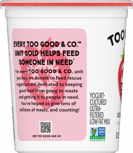 Two Good & Co™ Ultra-Filtered Stawberry Greek Yogurt Tub Perspective: left
