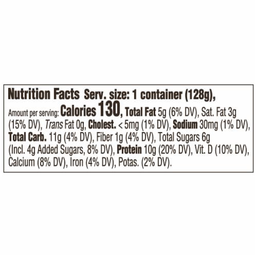 Too Good & Co. REMIX Strawberry Dark Chocolate Almond Flavored Low Fat Yogurt-Cultured Low Fat Milk Perspective: left