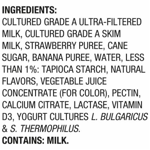 Too Good & Co. Kids Strawberry Banana Yogurt Pouch Perspective: left