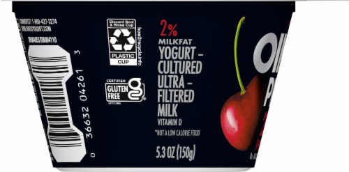 Oikos® Pro Cherry Flavored Greek Yogurt Perspective: left