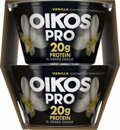 Oikos Pro® Oikos Vanilla Yogurt Cups Perspective: left
