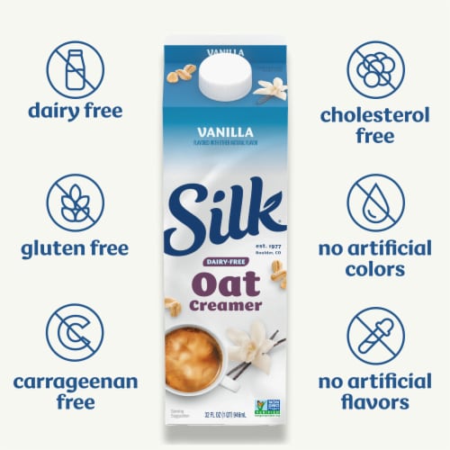 Silk® Dairy-Free Oat Creamer Perspective: left