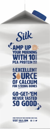 Silk Protein Almond & Cashew Unsweetened Vanilla Milk Perspective: left