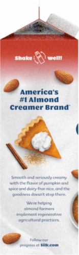 Silk Pumpkin Spice Flavored Almond Creamer Perspective: left