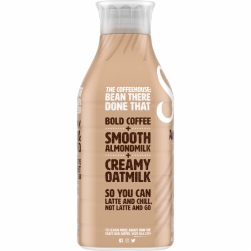 Silk Espresso Almond & Oat Latte Dairy-Free Coffee Beverage Perspective: left