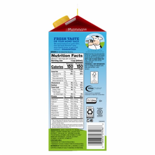 Horizon Organic Growing Years 2% Reduced Fat Milk Perspective: left