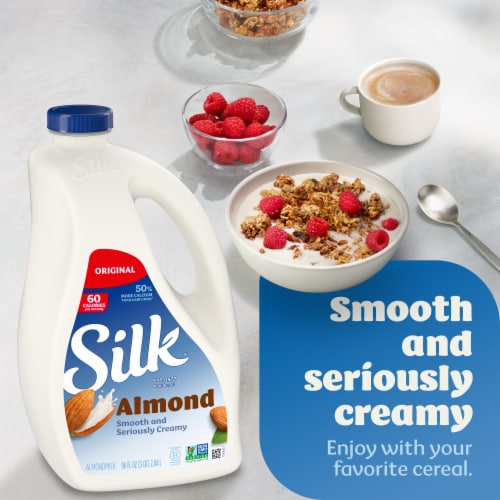 Silk Dairy Free Original Almond Milk Perspective: left