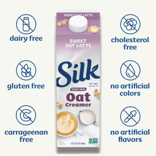 Silk® Sweet Oat Latte Dairy Free Oat Creamer Perspective: left