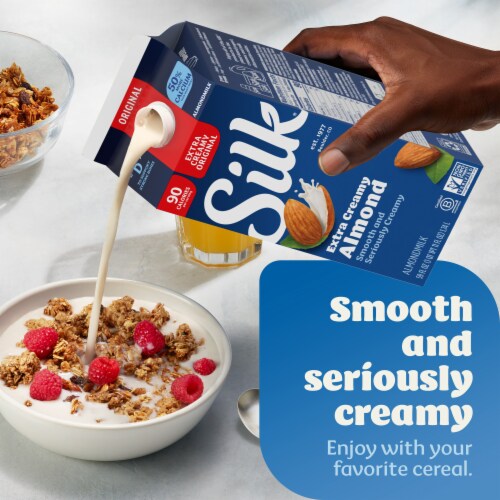 Silk® Original Extra Creamy Almond Milk Perspective: left