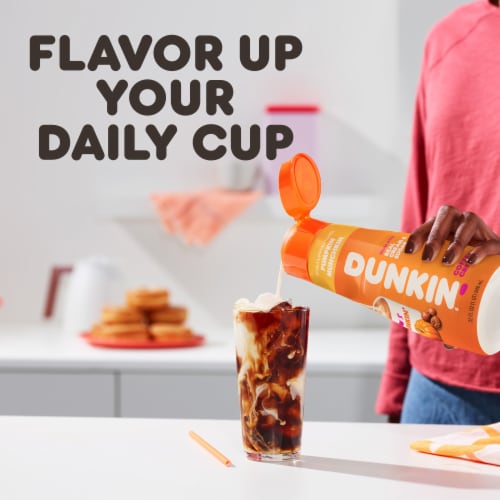 Dunkin' Pumpkin Munchkin Coffee Creamer Perspective: left