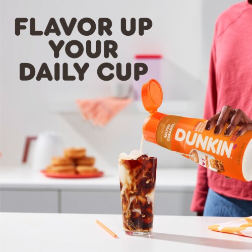 Dunkin' Salted Caramel Coffee Creamer Perspective: left