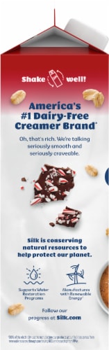 Silk® Dairy-Free Oat Creamer Dark Chocolate Peppermint Perspective: left