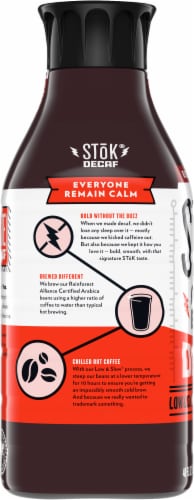 Stok® Cold Brew Not Too Sweet Decaf Coffee Beverage Perspective: left