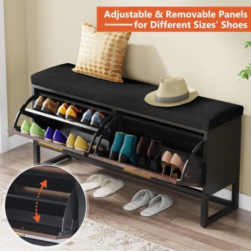 Tribesigns Shoe Storage Bench With Seat Cushion Entryway Shoe Bench With 2 Flip Drawers Ha 1 unit Fry s Food Stores