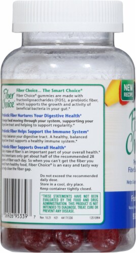 Fiber Choice Prebiotic Fiber Mixed Berries Flavored Gummies Perspective: left