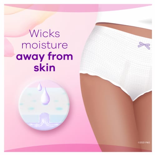 Always Discreet for Sensitive Skin Fragrance Free Large Underwear Perspective: left