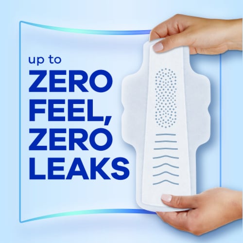 Always InFinity FlexFoam Pads With Wings Heavy Flow Absorbency Size 2 Unscented Perspective: left