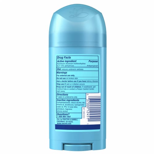 Secret Wide Solid Powder Fresh Antiperspirant and Deodorant Perspective: left