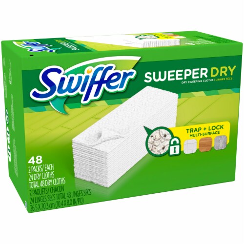 Swiffer Sweeper Dry Unscented Multi-Surface Sweeping Refills Perspective: left